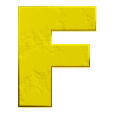 Alfabeto f  3D Icon