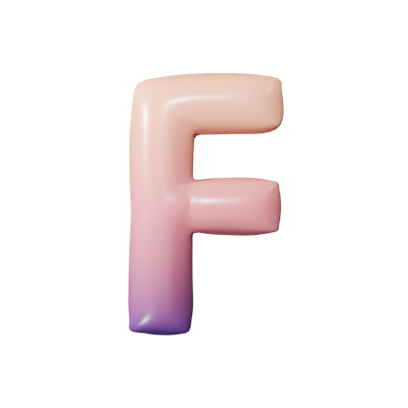 Alfabeto f  3D Icon