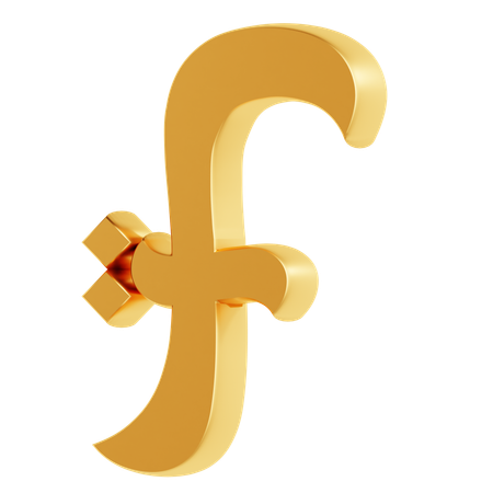 Alfabeto f  3D Icon