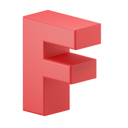 Alfabeto f  3D Icon