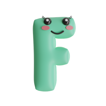 Alfabeto f  3D Icon