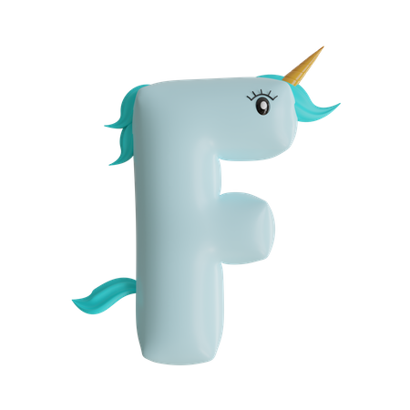 Alfabeto f  3D Icon