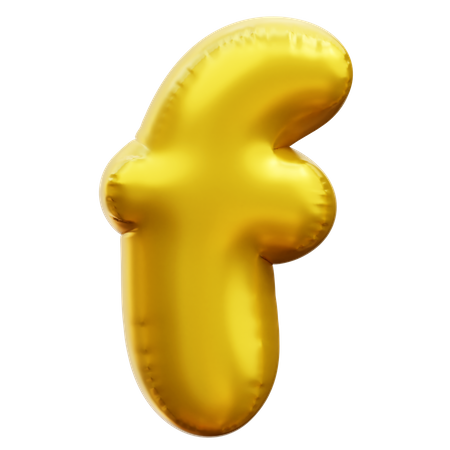 Alfabeto f  3D Icon
