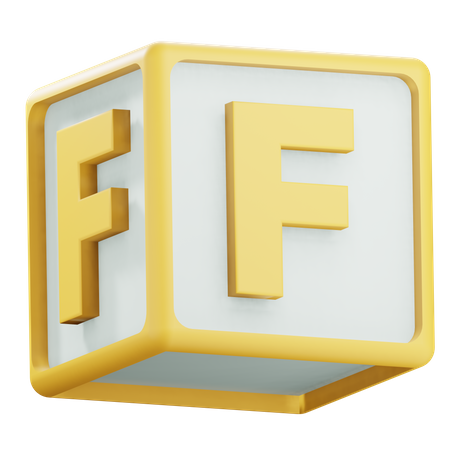 Alfabeto f  3D Icon
