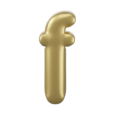 Alfabeto f  3D Icon
