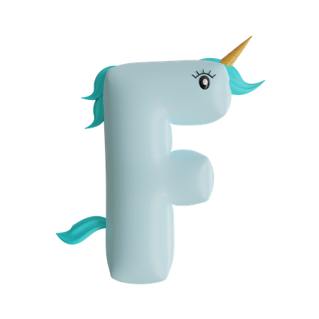 Alfabeto f  3D Icon