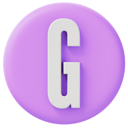 Alfabeto g  3D Icon