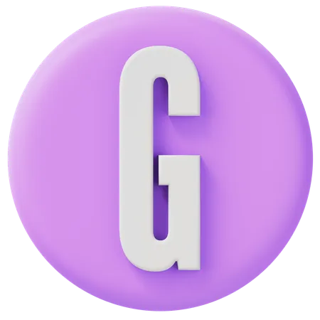 Alfabeto g  3D Icon