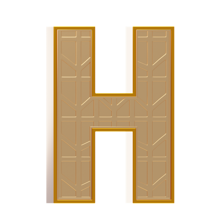 Alfabeto h  3D Icon