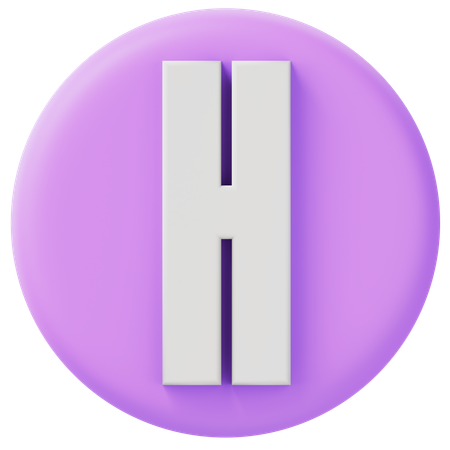 Alfabeto h  3D Icon