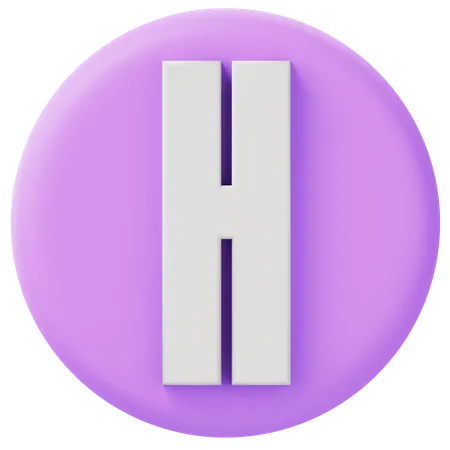 Alfabeto h  3D Icon