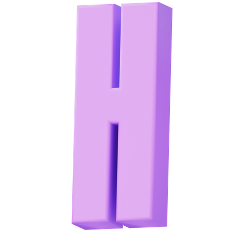 Alfabeto h  3D Icon