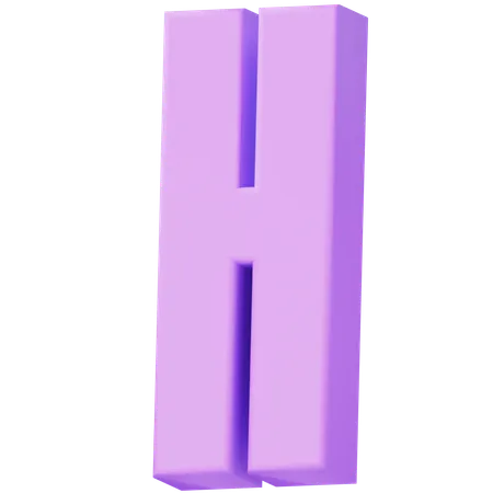 Alfabeto h  3D Icon