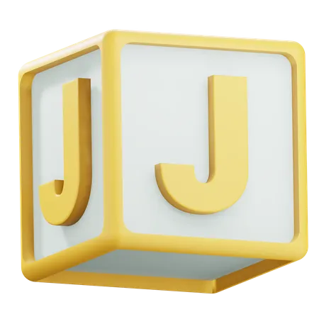 Ilustracion De Bloque De Alfabeto 3 D J 3D Icon