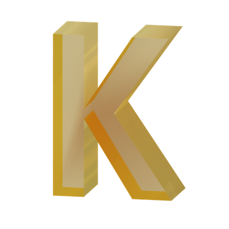 Alfabeto k  3D Icon