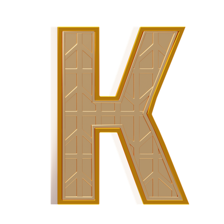 Alfabeto k  3D Icon