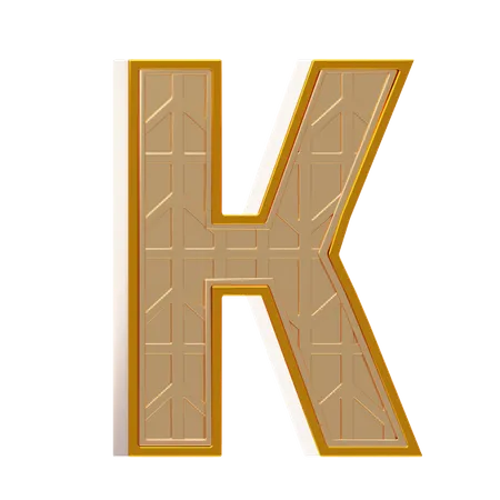 Alfabeto k  3D Icon