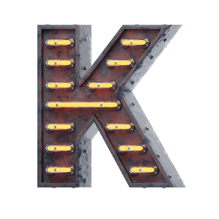 Alfabeto k  3D Icon