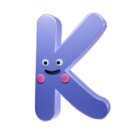 Alfabeto k  3D Icon