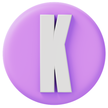 Alfabeto k  3D Icon