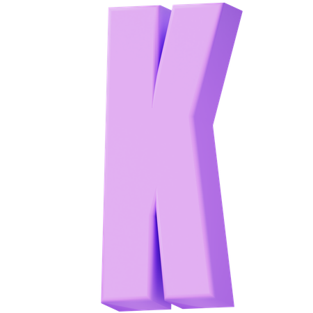 Alfabeto k  3D Icon