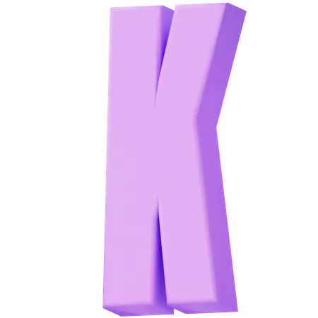 Alfabeto k  3D Icon