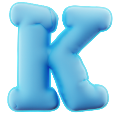 Alfabeto k  3D Icon