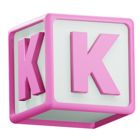 Alfabeto k  3D Icon