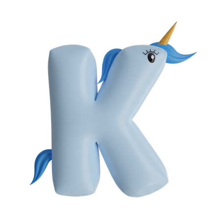 Alfabeto k  3D Icon