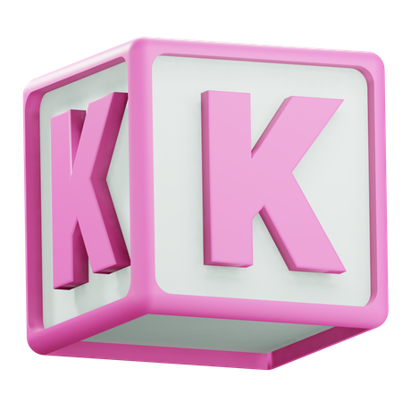 Alfabeto k  3D Icon