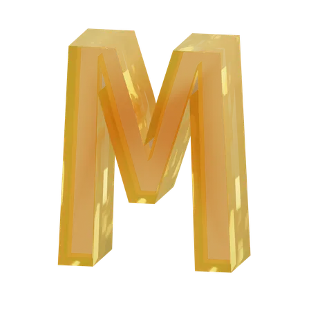 Alfabeto m  3D Icon