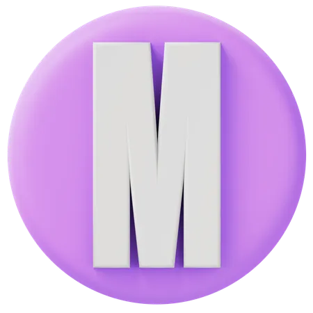 Alfabeto m  3D Icon