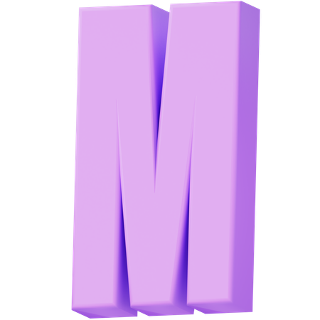 Alfabeto m  3D Icon