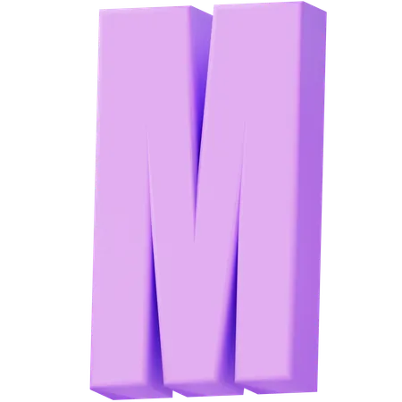 Alfabeto m  3D Icon