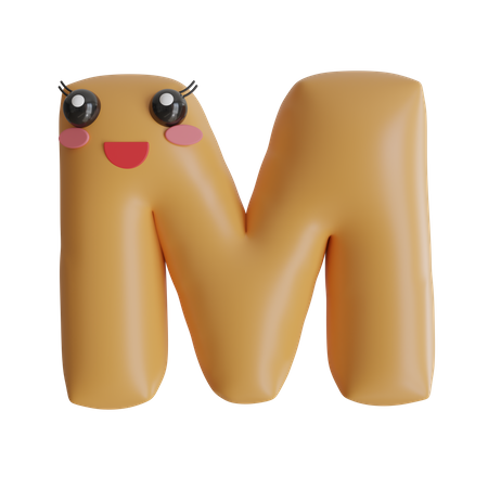 Alfabeto m  3D Icon