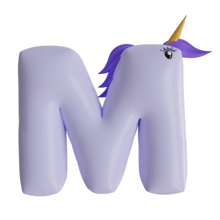 Alfabeto m  3D Icon