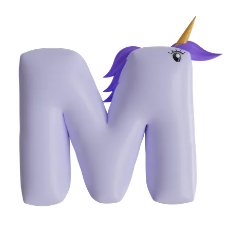 Alfabeto m  3D Icon