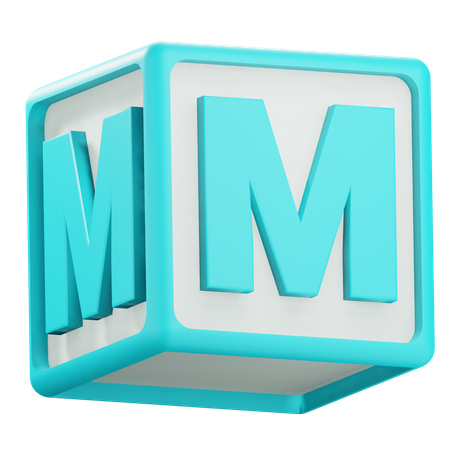 Alfabeto m  3D Icon