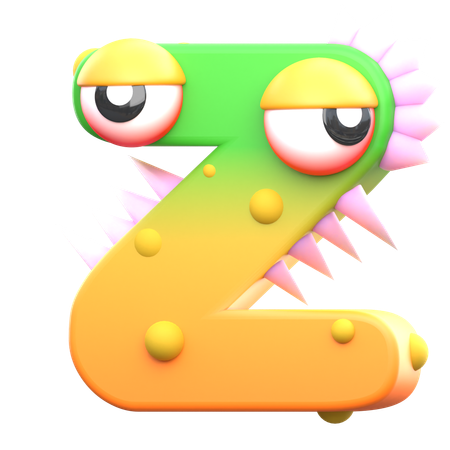 Alfabeto monstruo z  3D Icon