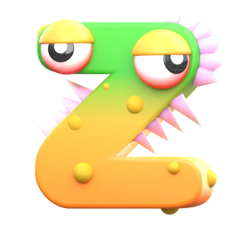 Alfabeto monstruo z  3D Icon