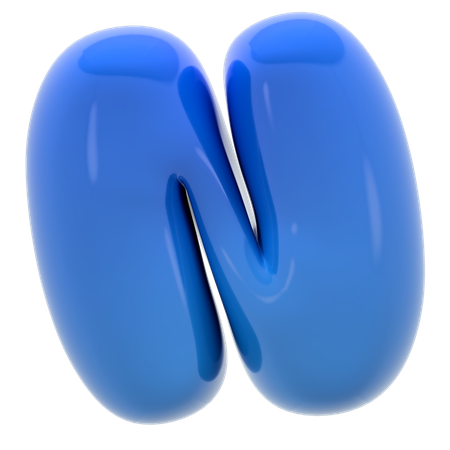 Letra del alfabeto n burbuja  3D Icon