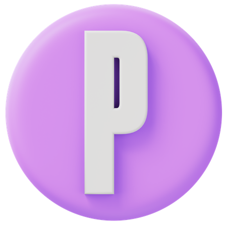 Alfabeto p  3D Icon