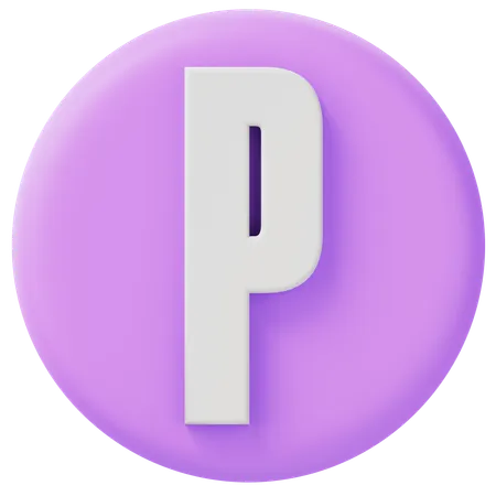 Alfabeto p  3D Icon