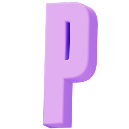 Alfabeto p  3D Icon