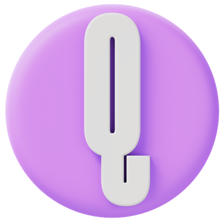 Alfabeto q  3D Icon