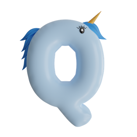 Alfabeto q  3D Icon