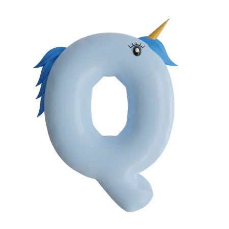 Alfabeto q  3D Icon