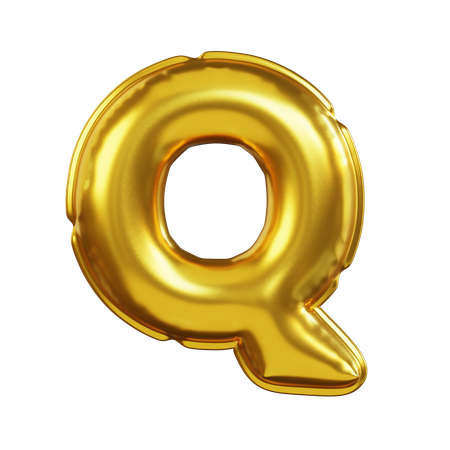 Alfabeto q  3D Icon