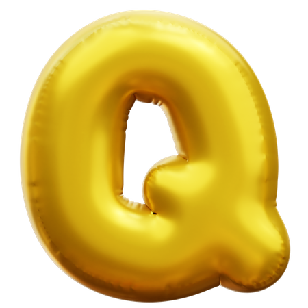Alfabeto q  3D Icon