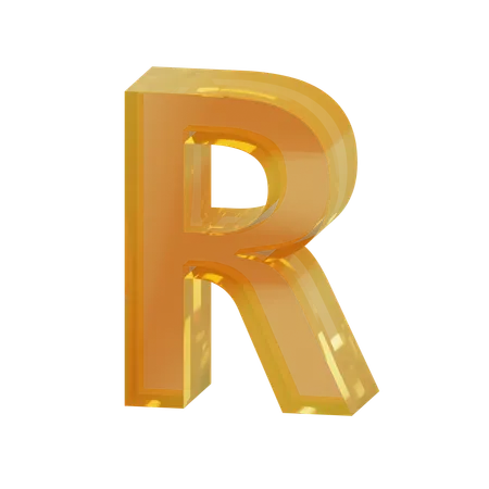 Alfabeto r  3D Icon